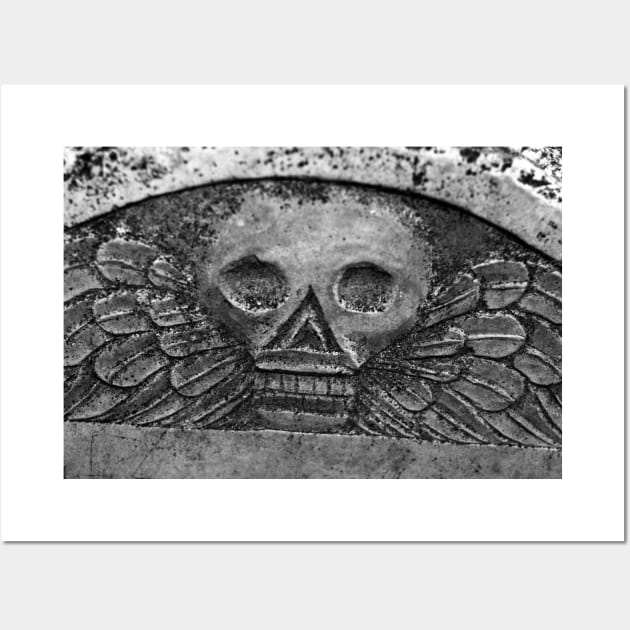 Winged Skull Headstone Wall Art by JCasper